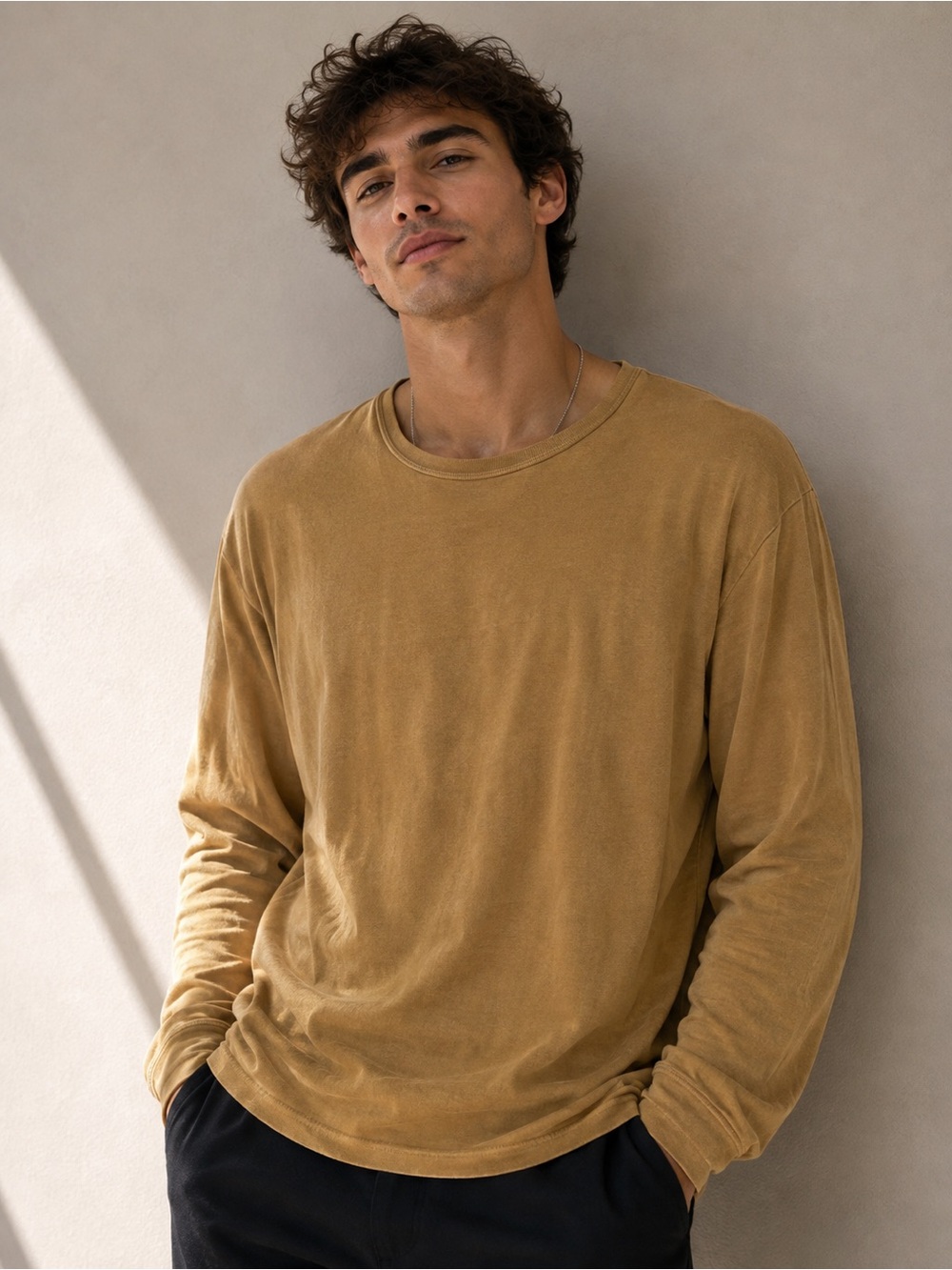 Knickerbocker NYC Long Sleeve Crewneck Shirt Yellow S